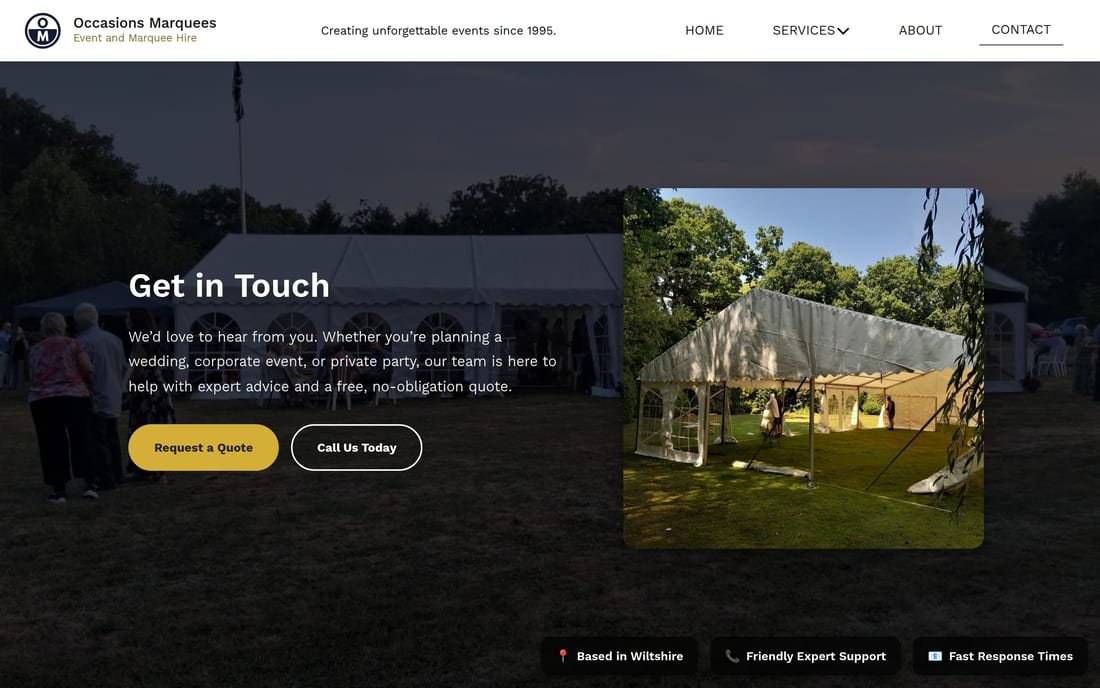 Occasions Marquees — Enquiry